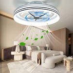 ventilateur lumière led télécommande modes modernes variateur intelligent salon chambre