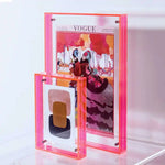 Cadre photo flottant multicolore pour décoration intérieure