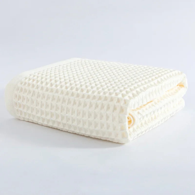 serviettes bain coton carreaux rose clair moderne absorbantes toilette Jaune Marron Bleu Vert