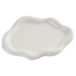plateau moderne élégant argenté blanc bijoux parfum céramique métal lisse chambre décoration