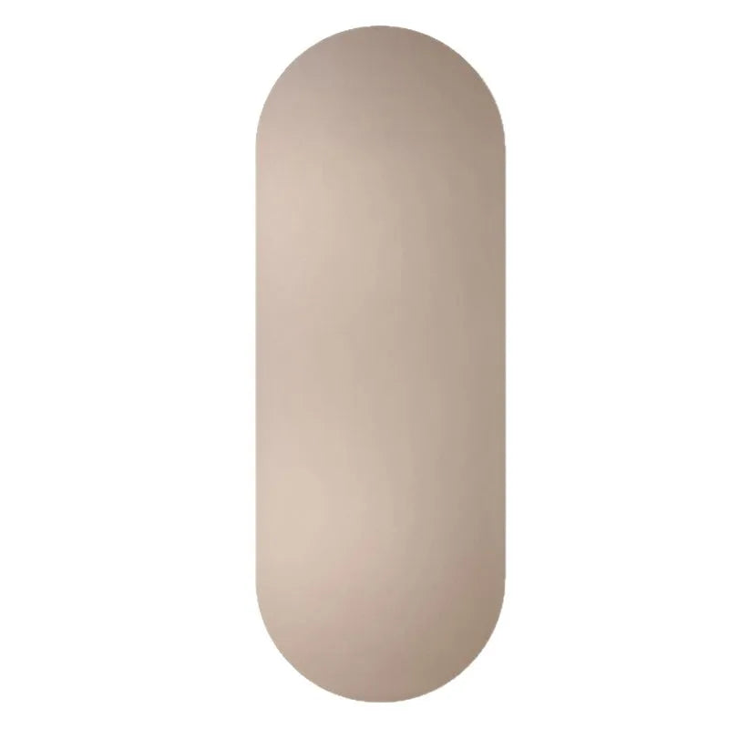 tapis yoga ovale antidérapant caoutchouc naturel 5mm beige noir texture bionique moderne fitness yoga