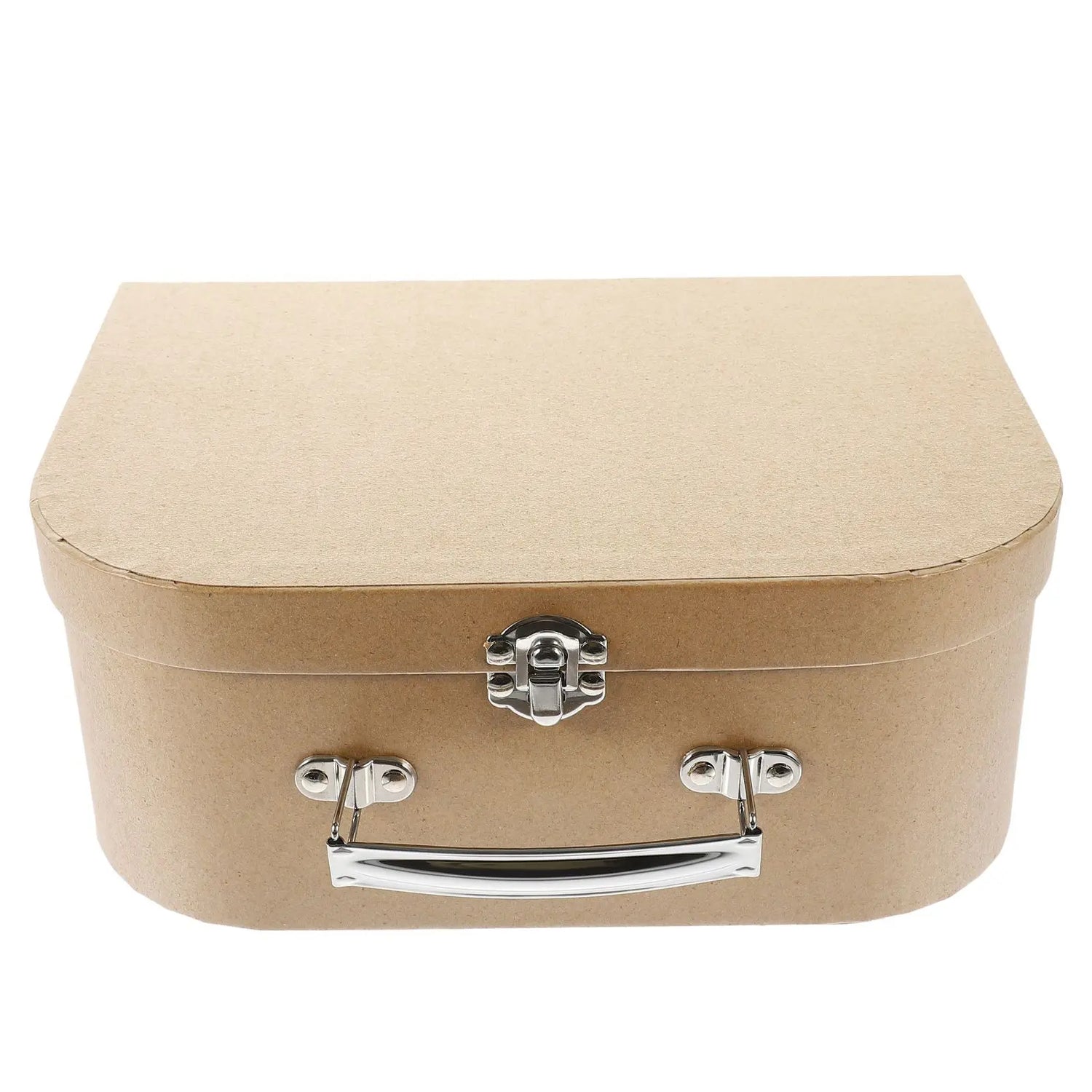 Boîte de rangement décorative en carton kaki style valise vintage