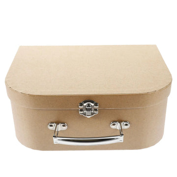 Boîte de rangement décorative en carton kaki style valise vintage