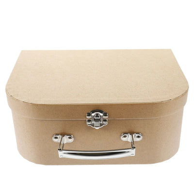 Boîte de rangement décorative en carton kaki style valise vintage