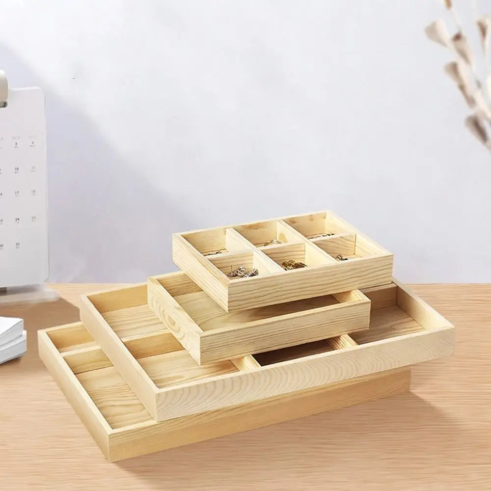 boîte bijoux bois clair moderne minimaliste respectueux environnement multifonctionnelle compartments rangement articles divers