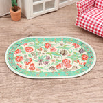 tapis floral géométrique vert rouge bleu rose marron clair classique ethnique fantaisie science fiction