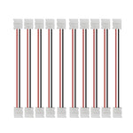 connecteurs led bande broches blanc rouge noir 8mm 10mm adhésifs modernes 20 pièces