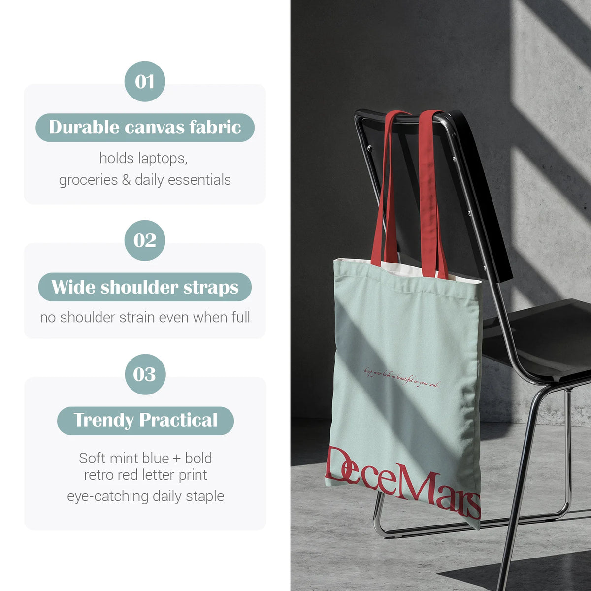 sac main bleu clair rouge imprimé moderne poignées tissu keep your look as beautiful