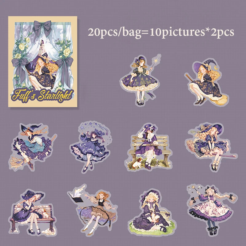 autocollants vintage multicolores personnages illustrations scènes cuisine campagne jardin opaques bricolage scrapbooking
