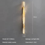 lampe murale moderne or blanc cassé cristal translucide dimmable luxueux