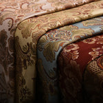 tissu polyester floral brocart beige marron bleu clair classique élégant hautement absorbant opaque mètre