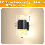 lampe murale extérieure moderne noire rayures horizontales ampoule e27 jardin
