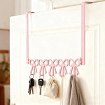 porte clés porte sacs moderne clips coeurs nœuds rose pastel fixations clips utilisation multiple