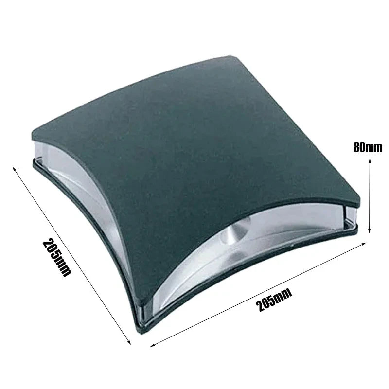 applique murale led moderne noir ip65 extérieur hydrofuge 85265v vis fixation