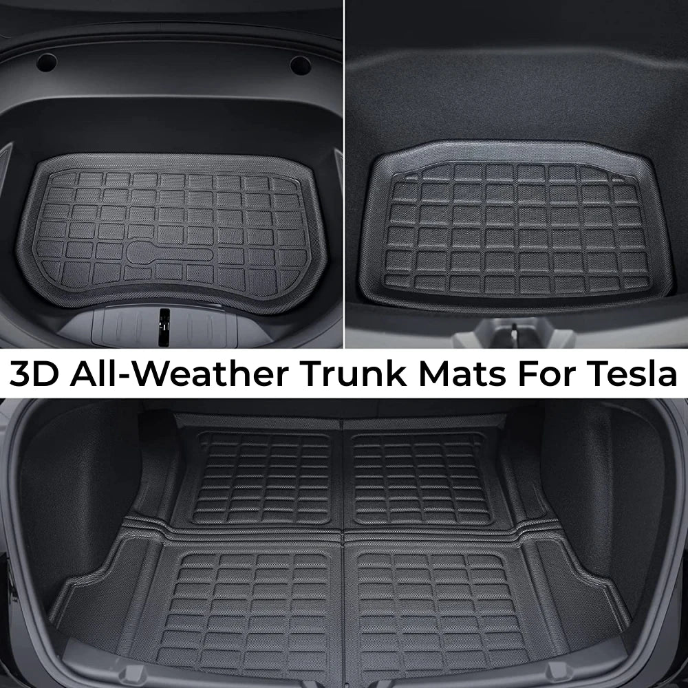 tapis sol coffre tesla model model noir antidérapant 3d fibre synthétique fibre naturelle environnement