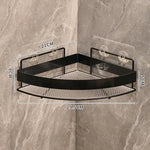 étagère salle bain dorée grille métal moderne fixée suction rangement produits toilette crochet