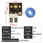 lampe led 60w 90w 7000k 8000k 60deg 90deg 12a 20a clips noir doré blanc