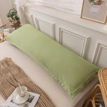 taie d'oreiller longue couple beige grande taille coton moderne lit double confort