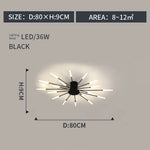 plafonnier moderne or noir lumineux éclairage quotidien acier certifié ccc 249 2000 lumens