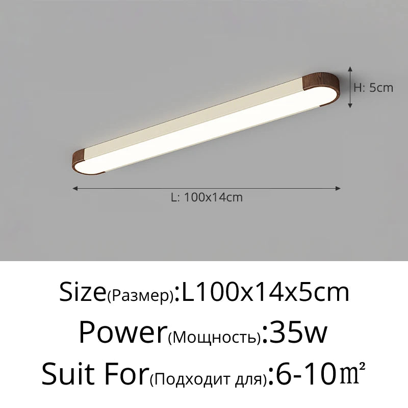plafonnier led moderne noir bois naturel contemporain autonome flux lumineux variable certifié ccc