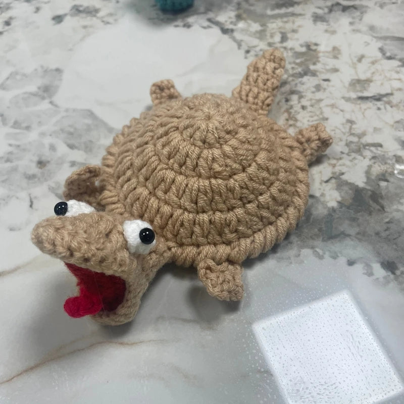 coasters crochetés motifs animaux créatifs opaques vert bleu jaune blanc dinosaure oiseau écologiques