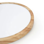plafonnier led grain bois blanc moderne éclairage domestique cuisine chambre couleurs variable vis