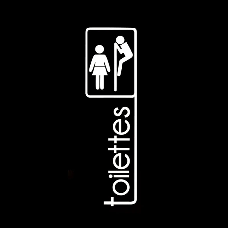 autocollants vinyle salle bain toilettes personnages minimalistes adhésifs salle bains décorations textes icones personnes