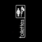 autocollants vinyle salle bain toilettes personnages minimalistes adhésifs salle bains décorations textes icones personnes