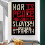 affiches pop art révolutionnaires géorges orwell 1984 graphiques abstrait oeil stylisé rouge noir beige