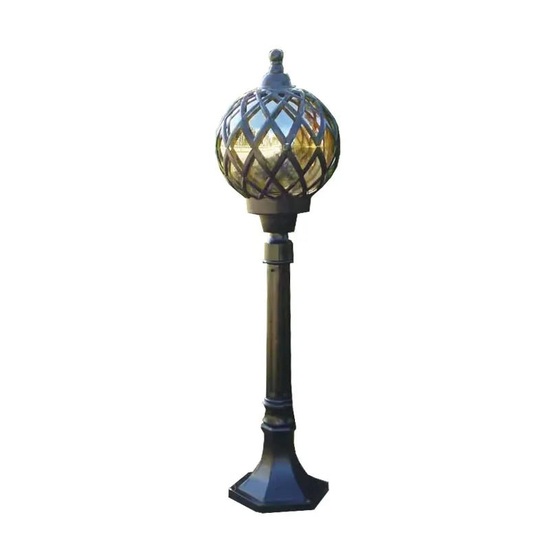 lampe solaire vintage noire dorée ajourée extérieure étanche ip65 led