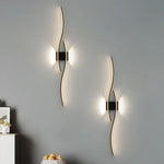 lampe murale led moderne or noir blanc minimaliste cuisine salle manger