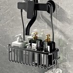 caddie douche noir argenté grille barreaux moderne clips salle bain