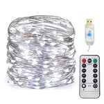 guirlande lumineuse led multicolore 20m 200leds 8modes télécommande étoiles moderne adhésif noël fêtes decoration
