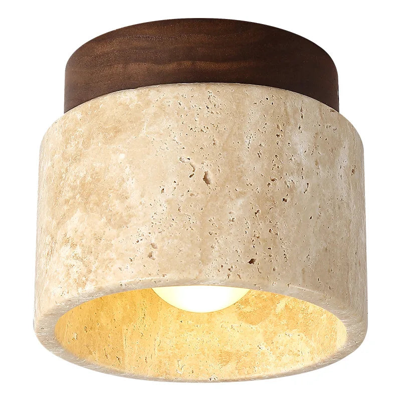 lampe bois marbre éclairage quotidien moderne rustique beige brun foncé pierre naturelle opacité e27