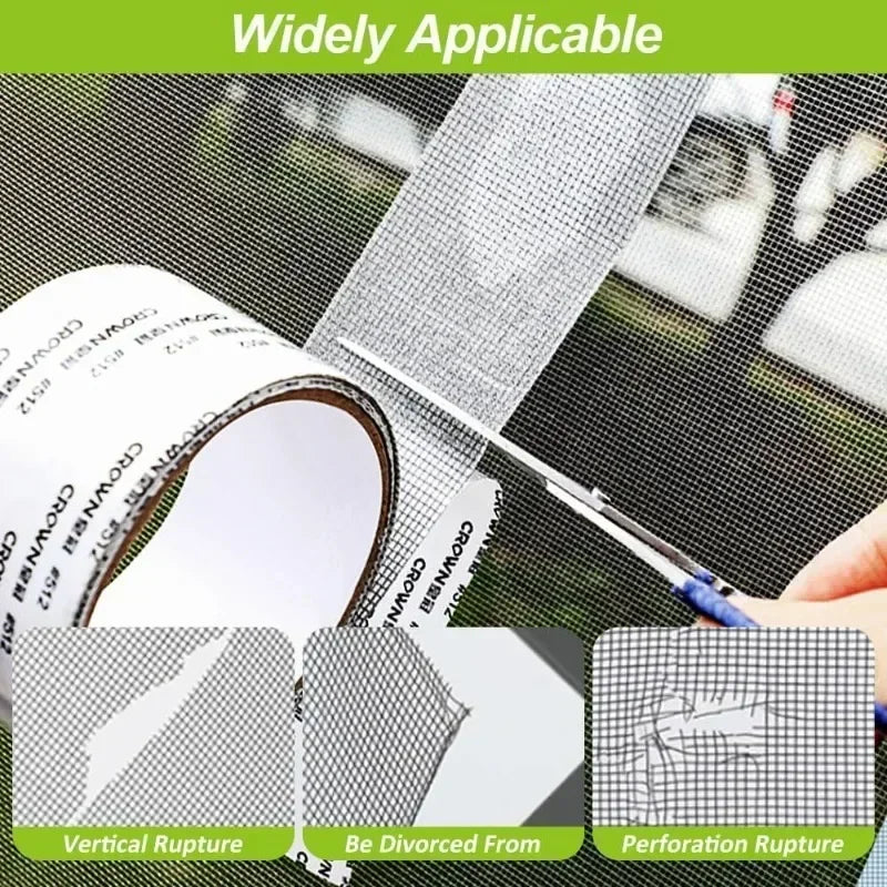 filet anti insectes adhésif gris maille fine 10m pratique réparation fenêtre
