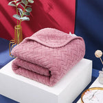 serviette bain microfibre absorbante séchage rapide lavable machine couverture motif géométrique vert pastel rose
