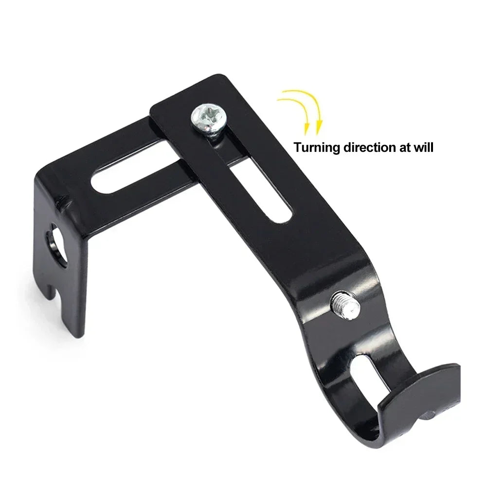 supports rideau tringle fer vis mural noir argenté blanc moderne minimaliste