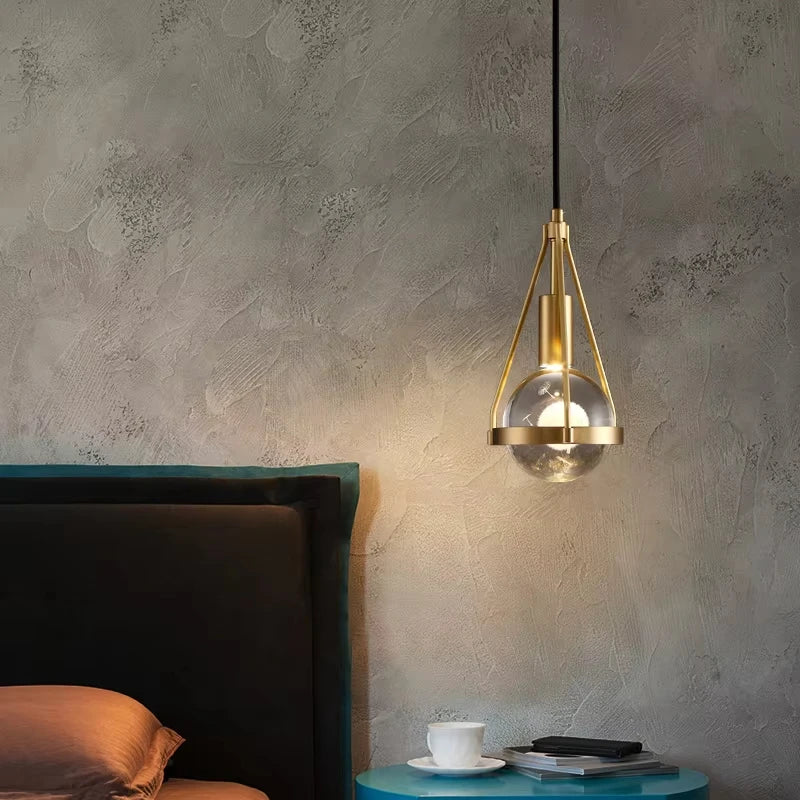 suspension lumineuse moderne or transparent 2000 82000 lumens chambre salon étude hall