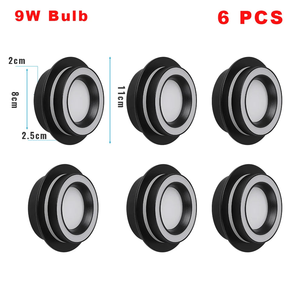 Spot encastrable LED noir blanc moderne clips rond 220V 249 2000 lumens