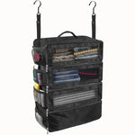 organisateur rangement bleu marine noir maille pratique crochets suspendu armoire vêtements multifonctionnel tissé opaquet