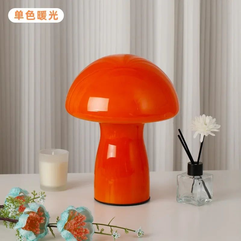 lampe table moderne jaune rayures blanches verre opalescent interrupteur tactile 220v