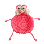 coasters crochetés coton blanc bleu jaune rose animaux résistants chaleur absorbants