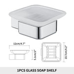 ensemble accessoires salle bain chrome moderne étagère murale porte serviettes porte savon porte rouleau