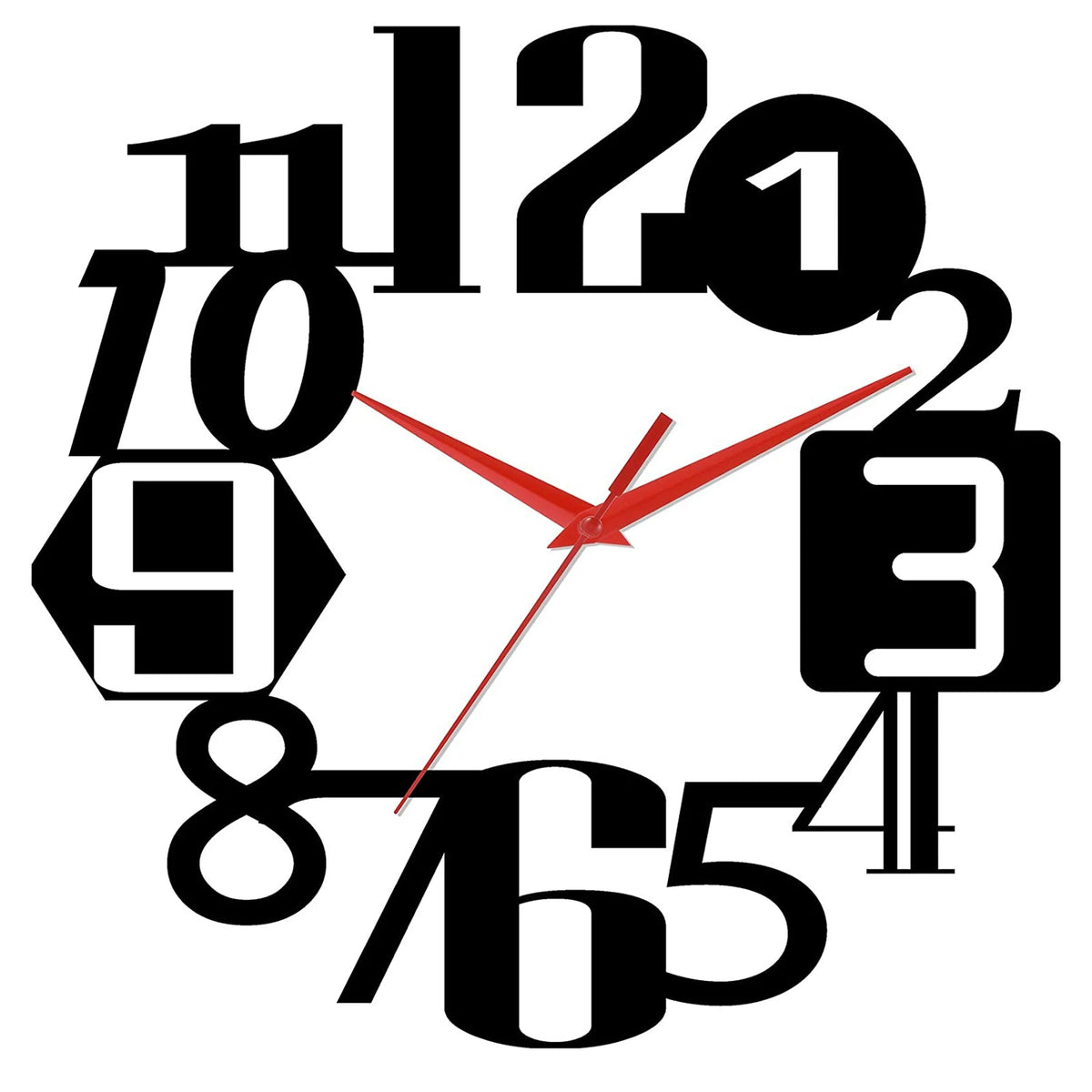 kit réparation horloge murale aiguilles noires blanches rouges dorées diy modernes