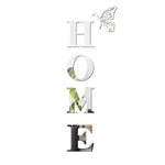 lettres decoratives murales blanc vert moderne adhesif papillon intégrées dimension lettres relief chambre salon