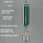 distributeur savon liquide blanc vert moderne 450ml transparent minimaliste bouchon visualisation salle bain