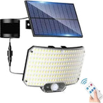 lampe solaire extérieure détecteur mouvement 234 led ip65 moderne télécommande fixations multiples