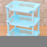 étagère modulaire salle bain niveaux rangement moderne réutilisable plastique sans BPA rose bleu vert