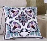 taies d'oreiller brodées motif floral modernes non toxiques maison hospitalière polyester coton respectueux environnement