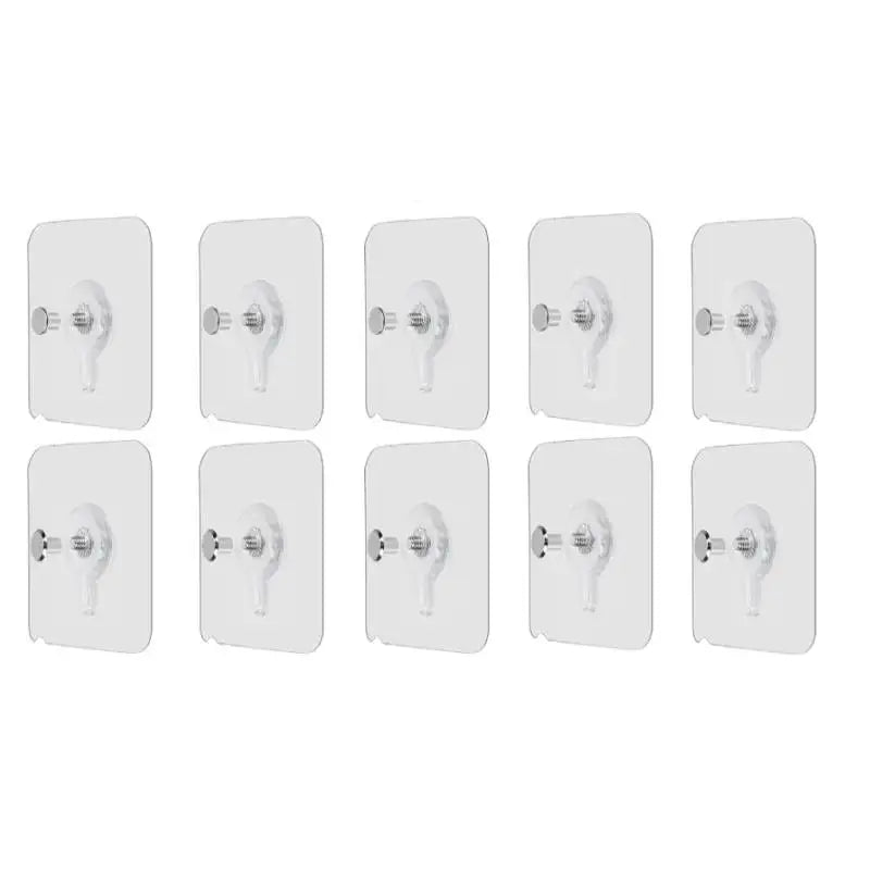 porte photos autocollant transparent moderne rond blanc 10pcs PVC